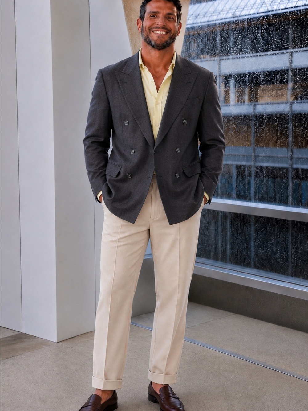 Hugo Boss Black Wool Sports Coat with Black Lining